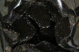 Septarian Dragon Egg Geode - Black Crystals #98848-2